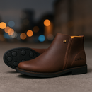 Kit Bota Zavu de Cuero Legítimo con Plantilla Ortopédica +REGALOS: Sombrero y Billetera