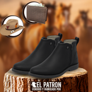 Kit Bota Zavu de Cuero Legítimo con Plantilla Ortopédica +REGALOS: Sombrero y Billetera