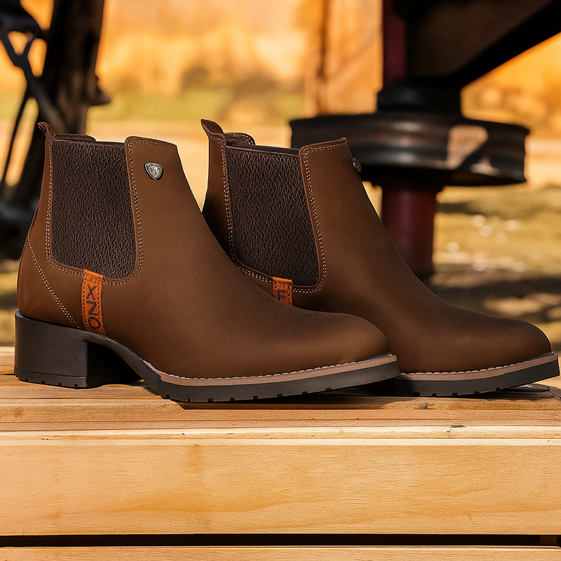 Kit Bota Leal de Cuero Legítimo con Plantilla Ortopédica +REGALOS: Cinturón, Sombrero y Cuchillo con Funda