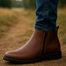 Kit Bota Zavu de Cuero Legítimo con Plantilla Ortopédica +REGALOS: Sombrero y Billetera