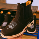 Kit Bota Patrón de Cuero Legítimo con Plantilla Ortopédica +REGALOS: Sombrero, Billetera, Cinturón, Cuchillo y Vaso Térmico